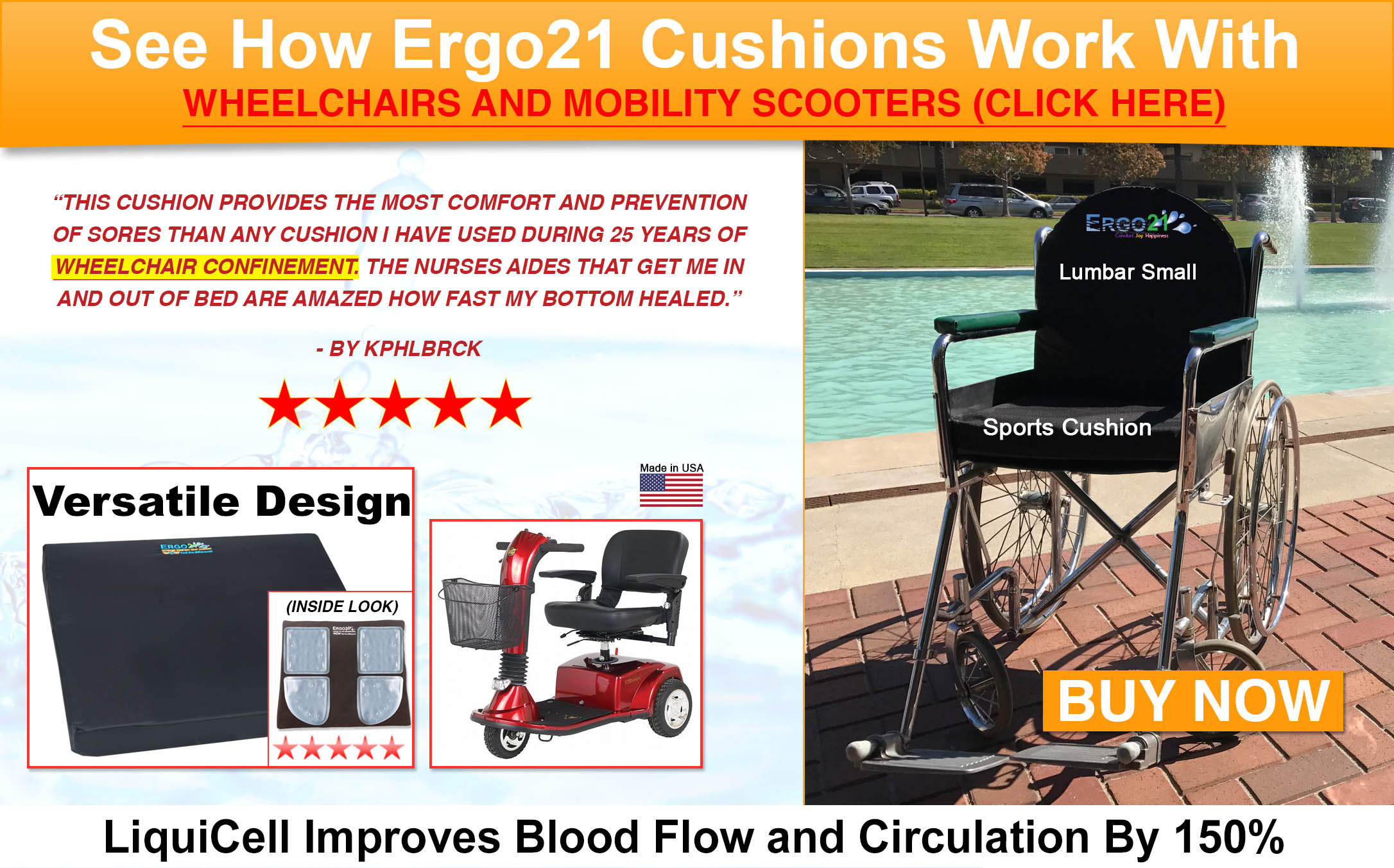 How Ergo21 Cushions Work With Wheelchairs and Mobility Scooters