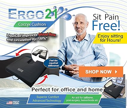 Best Ergonomic Seat Cushion Set | Great comfort in Tailbone pain