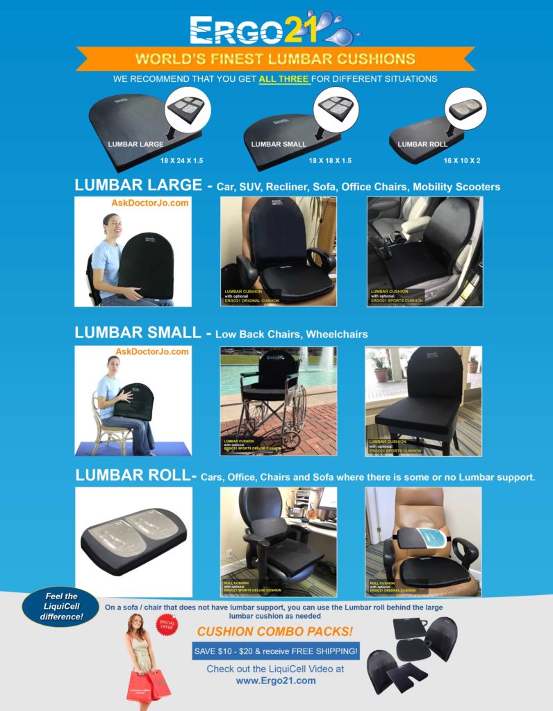 Waist cushion office chair pillow