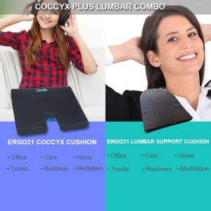 Coccyx and Lumbar Cushion Combo