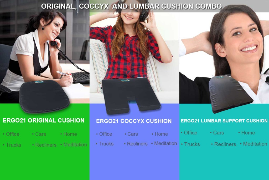Original, Coccyx and Lumbar Cushion Combo