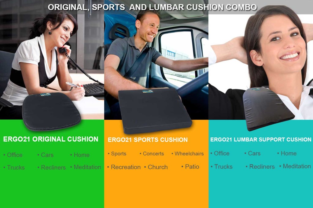 Original, Sports and lumbar Cushion Combo