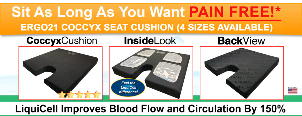 Cuoff Car Coccyx Seat Cushion Pad For Sciatica Tailbone Pain