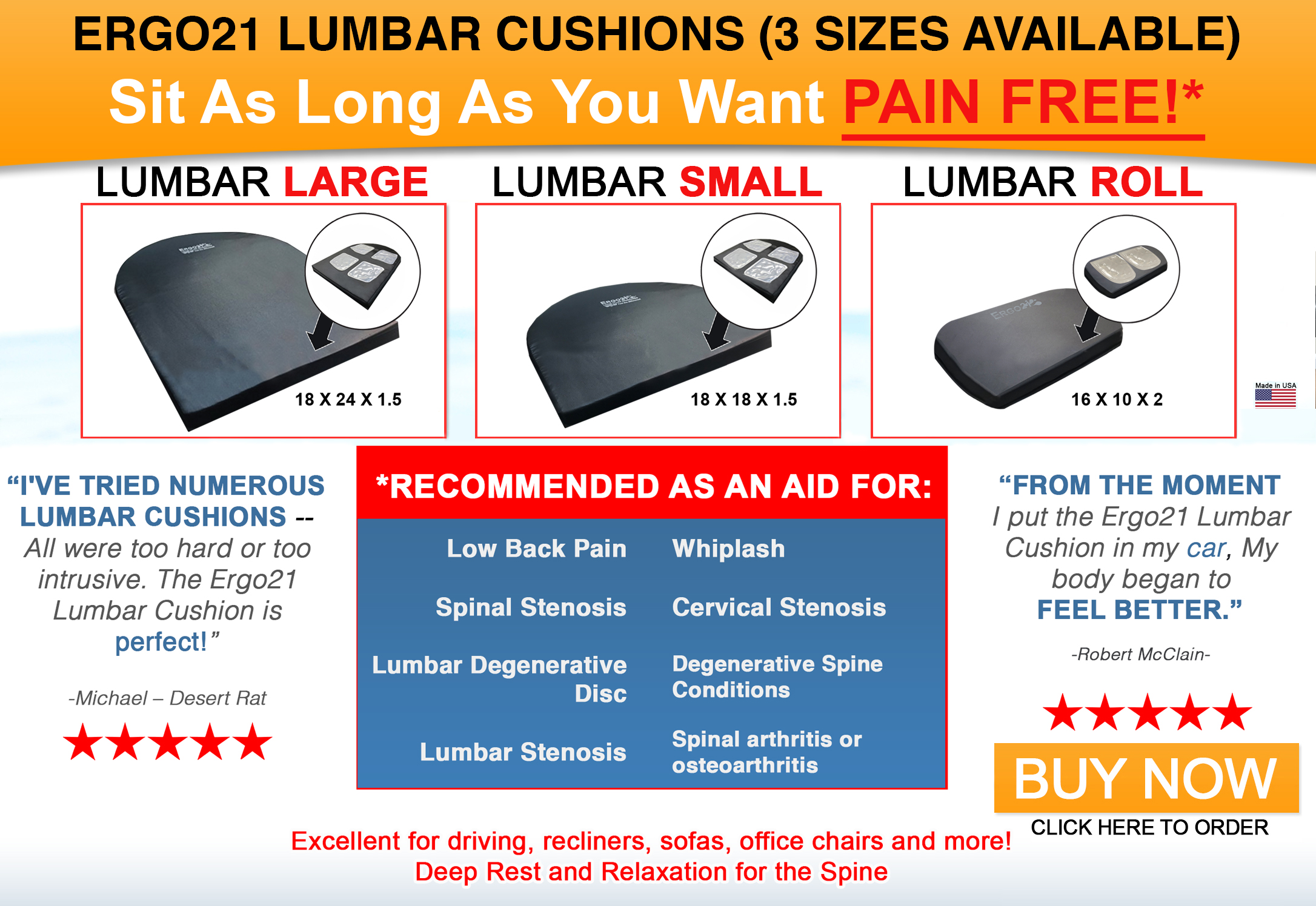 Cushii Lumbar Support Cushion