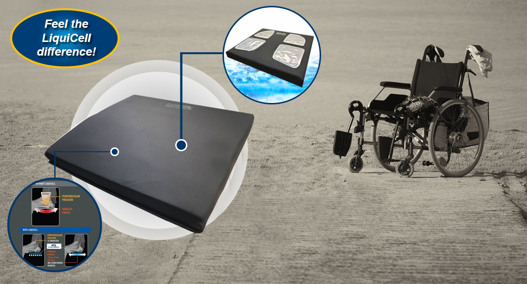 Feel LiquiCell Technology in Wheelchair Cushion