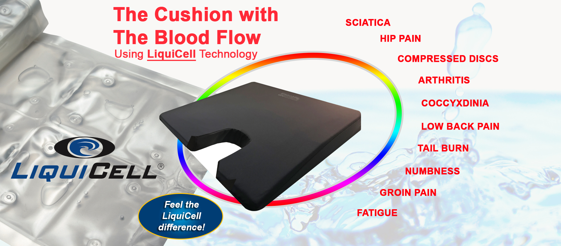 Coccyx Cushion With Blood Flow Technology