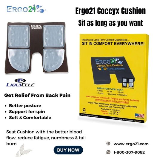 Coccyx cushion  Pain relieve seat pillow with rear cut