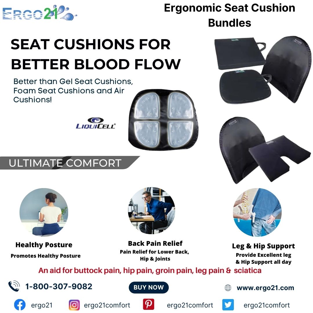 Seat Cushions For Pinched Nerve in leg, neck or shoulder - Ergo21
