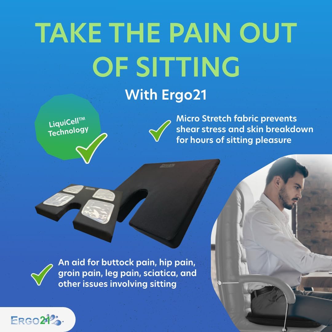 Showing the benefits and features of Ergo21 Seat Cushions