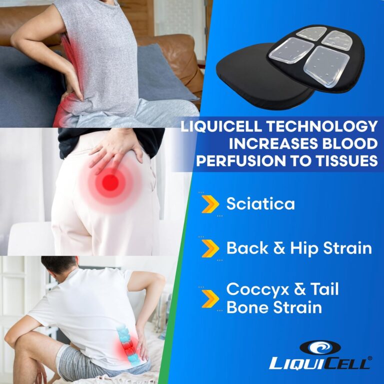 ERGO21 Original Seat Cushion with LiquiCell Technology – Tailbone, Sciatica, Hip & Lower Back Pain Relief